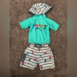 UV Skinz 3 piece Swimsuit w/Hat Size 3T